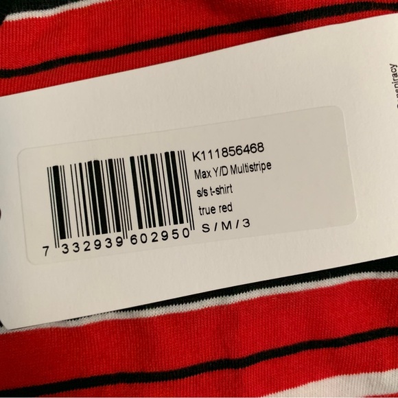 ⚜️NWT WeSC “Max Yarn Dye” striped 100% cotton tee - Picture 3 of 10